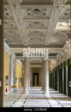 Portoferraio, Italy, 14 November, 2023: interior view of the entrance hall and foyer of Villa San Martino on Elba Island, Europe Stock Photo