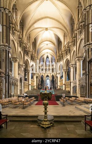 Canterbury, United Kingdom, 10 September, 2022: view of the Trinity Chapel inside the Cnaterbury Cathedral, Europe Stock Photo