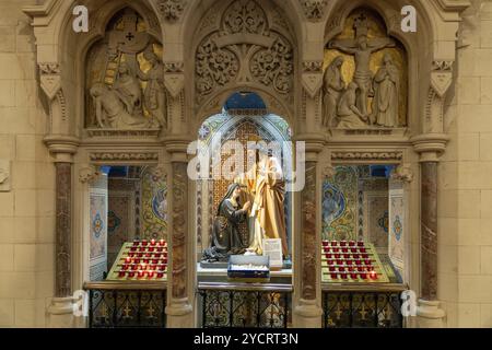 Cobh, Ireland, 15 August, 2022: close-up view of one of the side chapels inside the Cobh Cathedral, Europe Stock Photo