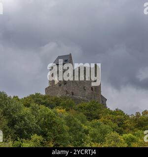 Holloko, Hungary, 3 October, 2022: view of the 14th-century medieval castle in Holloko with green forest beneath, Europe Stock Photo