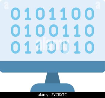 Binary Code icon vector image. Suitable for mobile application web application and print media. Stock Vector