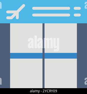 Boarding Gate icon vector image. Suitable for mobile application web application and print media. Stock Vector
