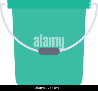 Bucket icon vector image. Suitable for mobile application web application and print media. Stock Vector