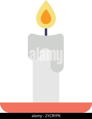 Candle icon vector image. Suitable for mobile application web application and print media. Stock Vector