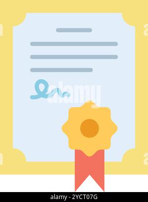 Certificate icon vector image. Suitable for mobile application web application and print media. Stock Vector