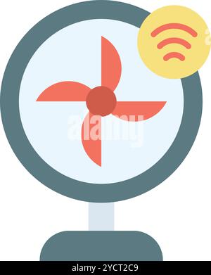 Smart Fan icon vector image. Suitable for mobile application web application and print media. Stock Vector