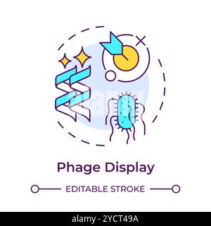 Phage display multi color concept icon Stock Vector