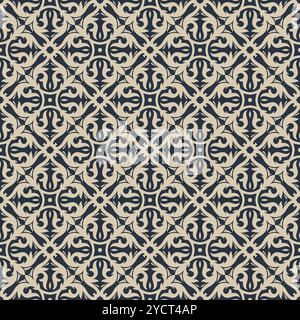 Tile Ornament Pattern Vector. Talavera Seamless Pattern. Batik Design Stock Vector