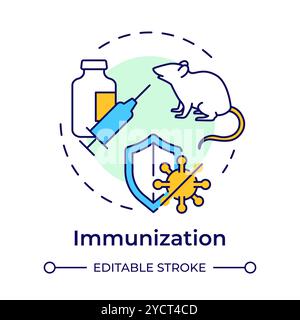 Immunization multi color concept icon Stock Vector