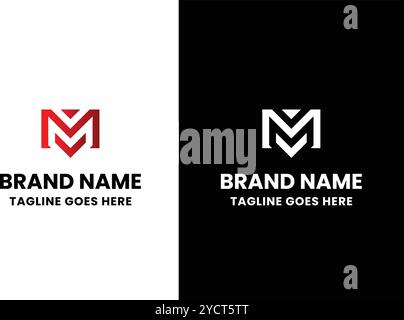Letter M Creative Logo Stock Vector