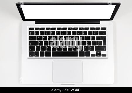 Modern laptop computer, top view Stock Photo