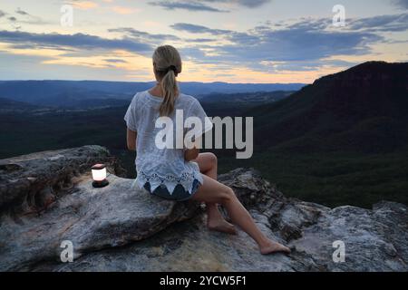 Relaxing views in the Blue Mountains Australia Stock Photo