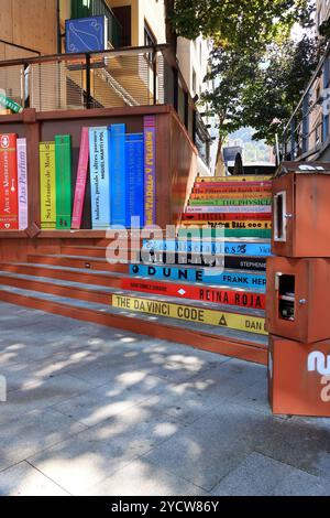 Andorra La Vella in Andorra - August 28 2024: People walk for shopping in the Commercial Street named Meritxell Stock Photo