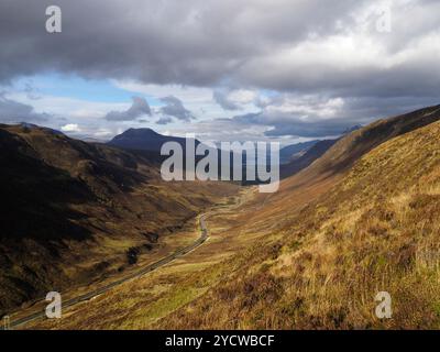 A832 through Glen Docherty near Kinlochewe,Scotland Stock Photo