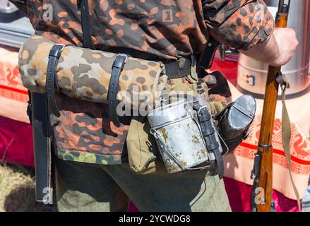 Retro soldier equipment of German Army uniform during the Second World War Stock Photo