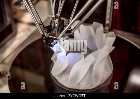Three dimensional printing machine Stock Photo