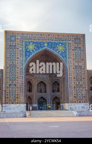 Tilya Kori madrasah, Registan, Samarkand Stock Photo