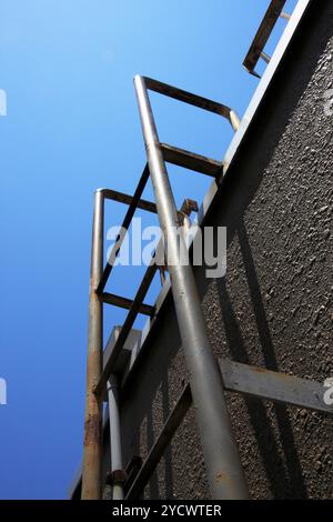 Stairs on rooftop Stock Photo