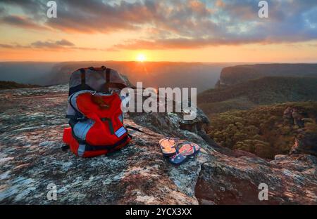Exploring Australia - Sunset Blue Mountains Stock Photo