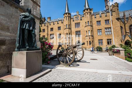 Hohenzollern Castle, Germany - June 24, 2017: Hohenzollern Castle (German: About this sound Burg Hohenzollern) is the ancestral Stock Photo