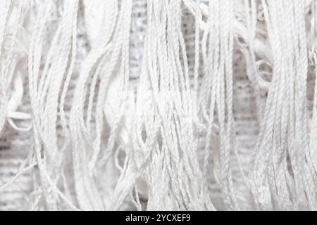 White canvas texture background with filament Stock Photo