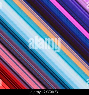 Abstract background featuring a dynamic array of diagonal blurred lines in a spectrum of vivid colors, suitable for creative design work. Stock Photo