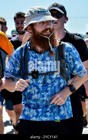 Bizerte, Tunisia. 07 April 2024. Russ Cook runs through the Tunisian ...