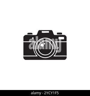 Black camera icon design art Stock Vector