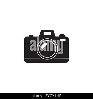 Black camera icon design art Stock Vector