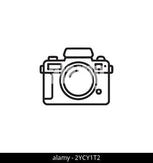 Black camera icon design art Stock Vector