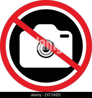 Camera not allowed icon vector Stock Vector