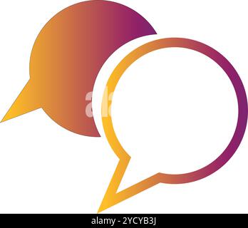 Chat flat icon with shadow Stock Vector