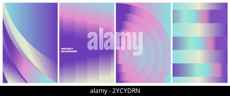 Abstract vector covers set in purple and blue colors usefull as background for decoration presentation, brochure, catalog, poster, book, magazine. Cop Stock Vector
