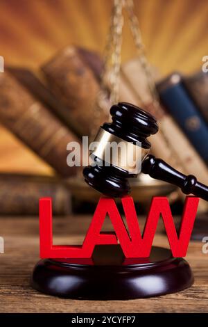 Court gavel,Law theme, mallet of judge Stock Photo