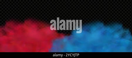 Abstract neon flame fog. Confrontation concept in sports boxing competition. Stock Vector
