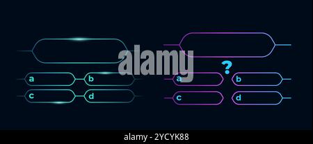Question frame for quiz game in colorful style with gradient. Stock Vector