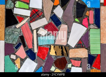 Abstract multicolored ceramic mosaic background Stock Photo