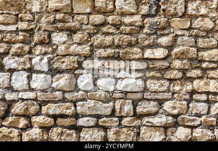 Rough stone wall as creative background texture Stock Photo