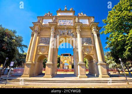 Piazza della Liberta square and Triumphal Arch of the Lorraine in Florence Stock Photo