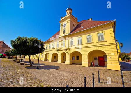 Old paved street in Tvrdja historic town of Osijek Stock Photo