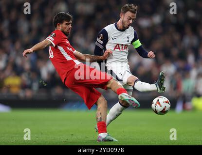 London, UK. 24th Oct, 2024. during the UEFA Europa League match at the Tottenham Hotspur Stadium, London. Picture credit should read: Paul Terry/Sportimage Credit: Sportimage Ltd/Alamy Live News Stock Photo