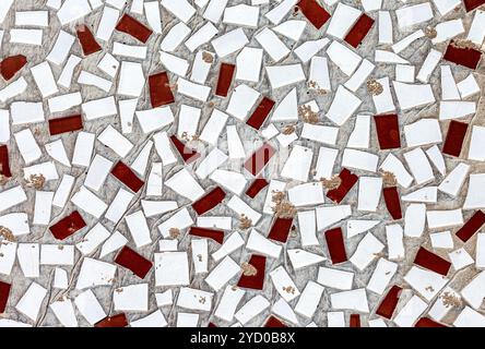 Abstract mosaic texture of broken tiles as background Stock Photo