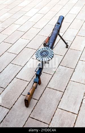 Lewis automatic machine gun Stock Photo