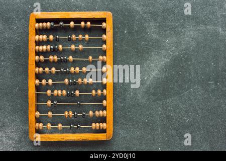 Abacus on chalkboard Stock Photo