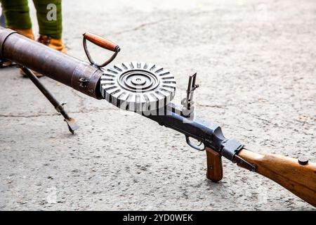 Lewis automatic machine gun Stock Photo