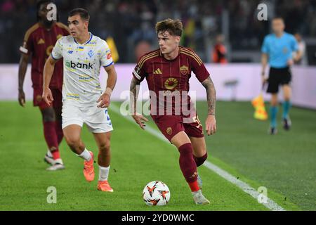 Rome, Lazio. 24th Oct, 2024. r59 during the Europa League first qualifying round - 3rd leg match between Roma v Dynamo Kiyv at Olympic stadium, Italy, Oct 24th, 2024. Credit Credit: massimo insabato/Alamy Live News Stock Photo