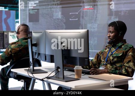 Modern army soldier with drone. Crucial role of drones in smart war ...