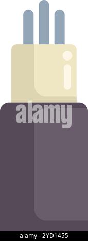 This icon features a fiber optic cable transmitting a digital data signal, representing high speed internet and network connectivity Stock Vector