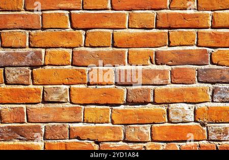 Vintage red brick wall as background texture Stock Photo