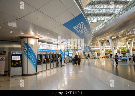 Head to Seoul's railway terminal at Incheon International Airport in Incheon, South Korea. October 9, 2024. Stock Photo